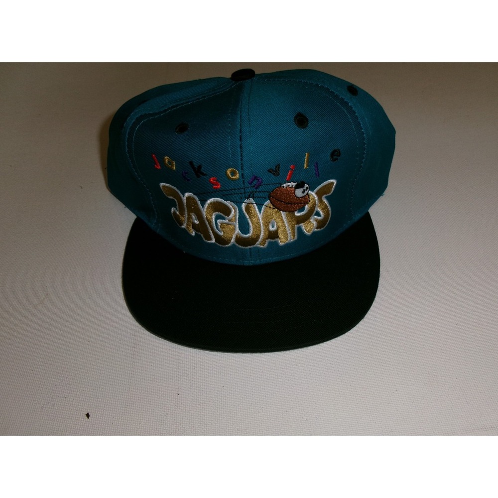 YOUTH SNAPBACK JACKSONVILLE JAGUARS LOGO 7 Y2K 00s HAT CAP VINTAGE DEADSTOCK M6